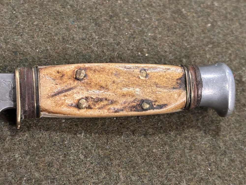 1950s - Solingen - C.D. Schaaff - Double Hunting Knife Set - Stag Handles-img-50