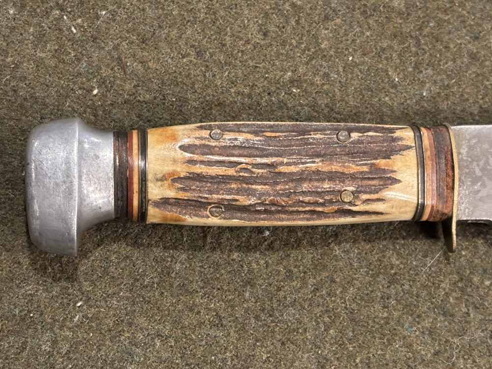 1950s - Solingen - C.D. Schaaff - Double Hunting Knife Set - Stag Handles-img-8