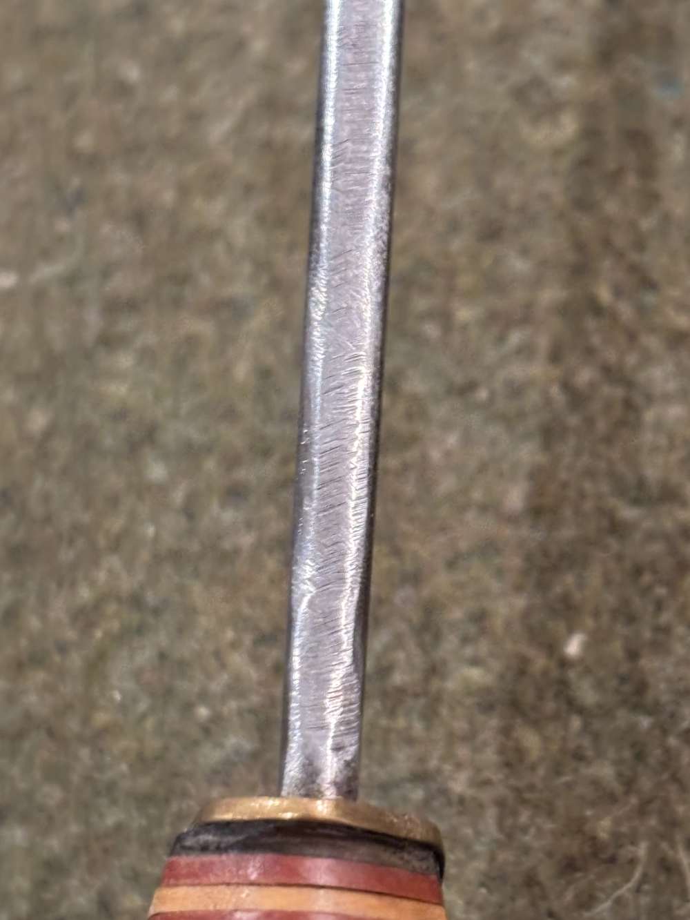 Vintage 1950s - Solingen Germany - ERN - Hunting Knife -Stacked Leather -img-31