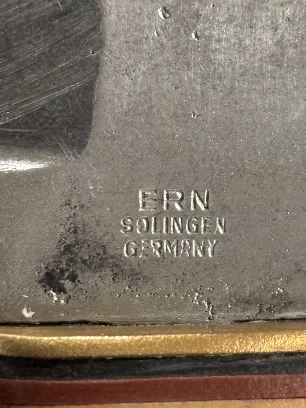 Vintage 1950s - Solingen Germany - ERN - Hunting Knife -Stacked Leather -img-4