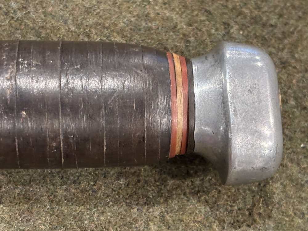 Vintage 1950s - Solingen Germany - ERN - Hunting Knife -Stacked Leather -img-14