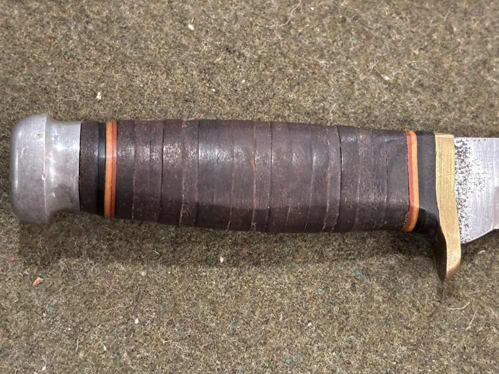 Vintage 1960s - SportsWorld, Japan - Hunting Knife - Stacked Leather Handle-img-6