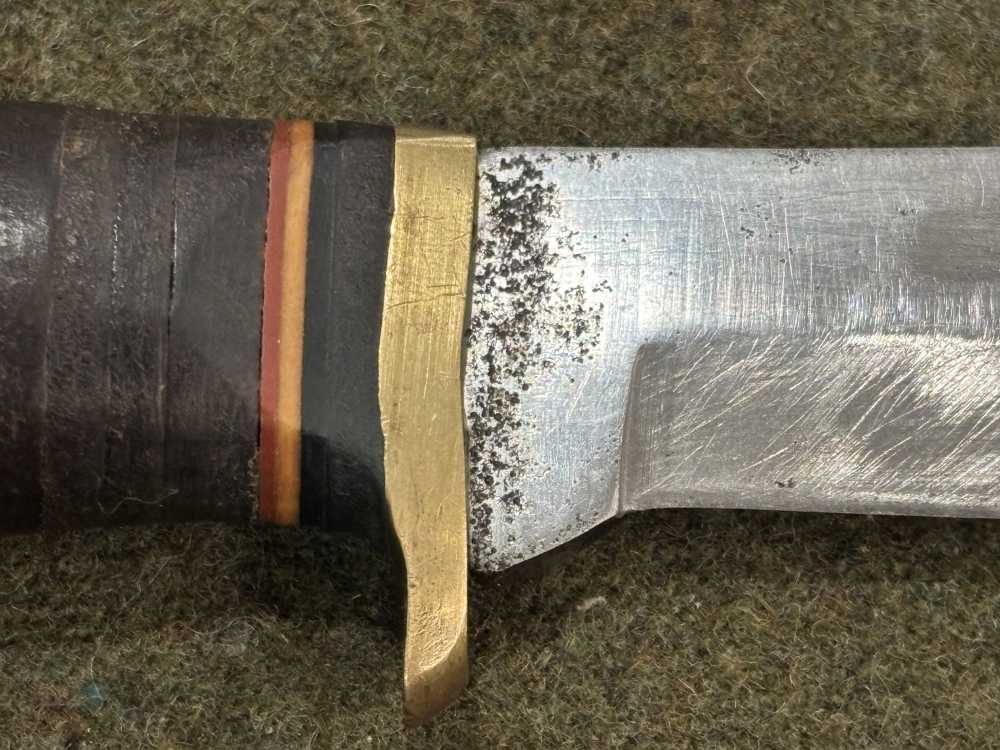 Vintage 1960s - SportsWorld, Japan - Hunting Knife - Stacked Leather Handle-img-7