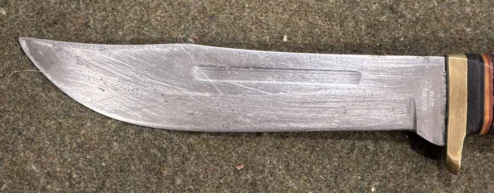 Vintage 1960s - SportsWorld, Japan - Hunting Knife - Stacked Leather Handle-img-1