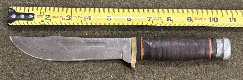 Vintage 1960s - SportsWorld, Japan - Hunting Knife - Stacked Leather Handle-img-0