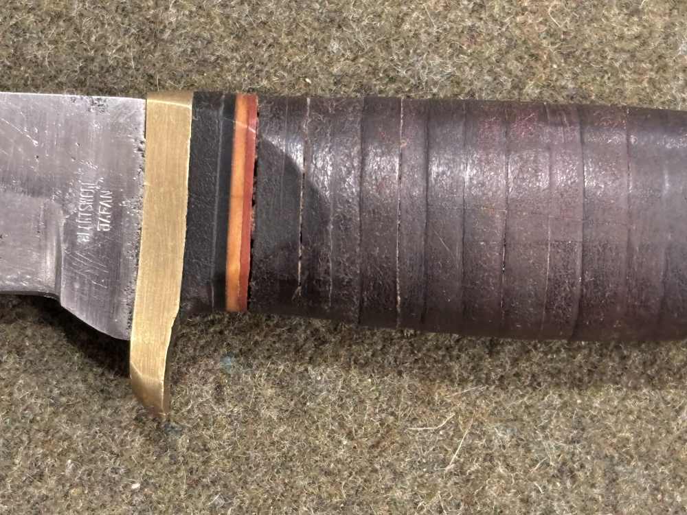 Vintage 1960s - SportsWorld, Japan - Hunting Knife - Stacked Leather Handle-img-11