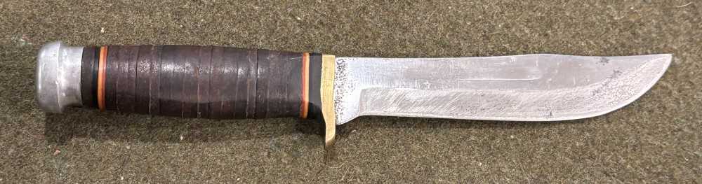 Vintage 1960s - SportsWorld, Japan - Hunting Knife - Stacked Leather Handle-img-5