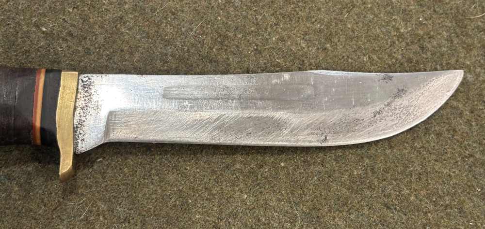 Vintage 1960s - SportsWorld, Japan - Hunting Knife - Stacked Leather Handle-img-8