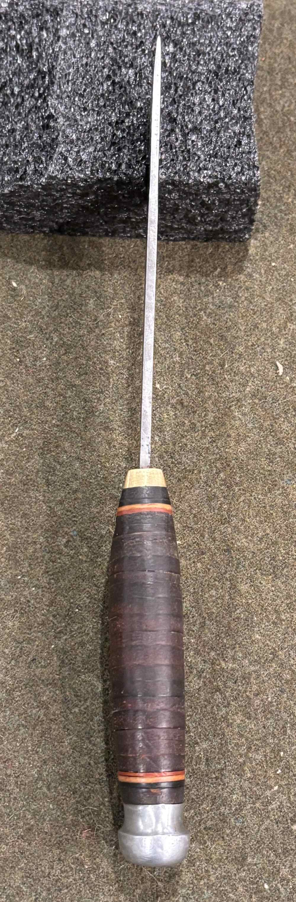 Vintage 1960s - SportsWorld, Japan - Hunting Knife - Stacked Leather Handle-img-20