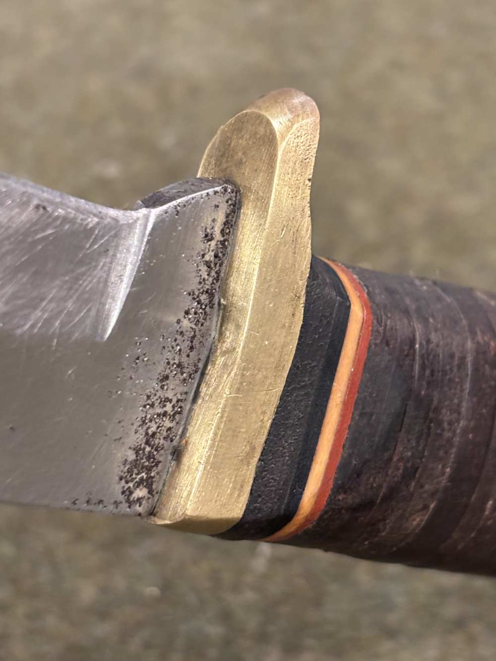 Vintage 1960s - SportsWorld, Japan - Hunting Knife - Stacked Leather Handle-img-35