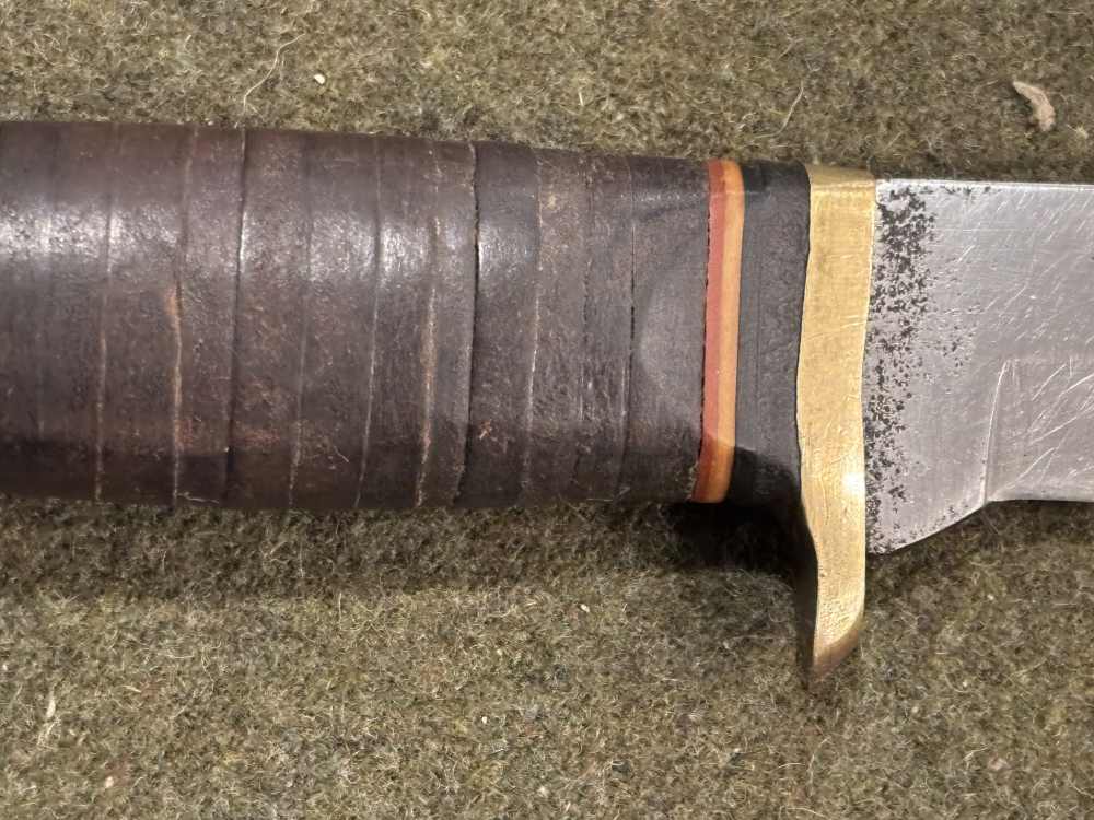 Vintage 1960s - SportsWorld, Japan - Hunting Knife - Stacked Leather Handle-img-16