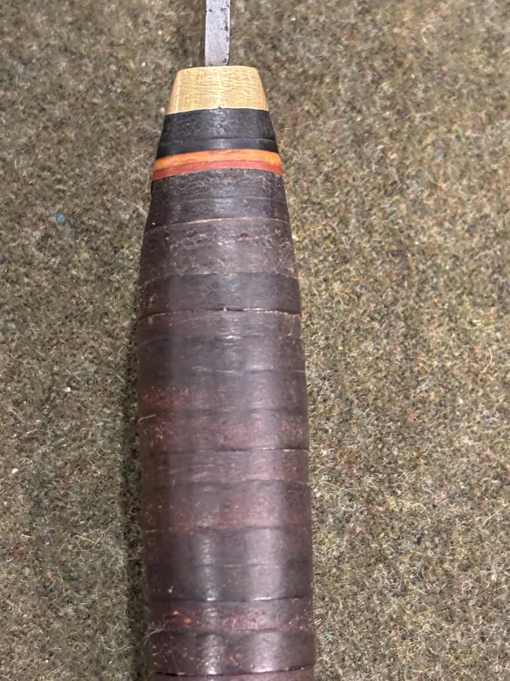 Vintage 1960s - SportsWorld, Japan - Hunting Knife - Stacked Leather Handle-img-22