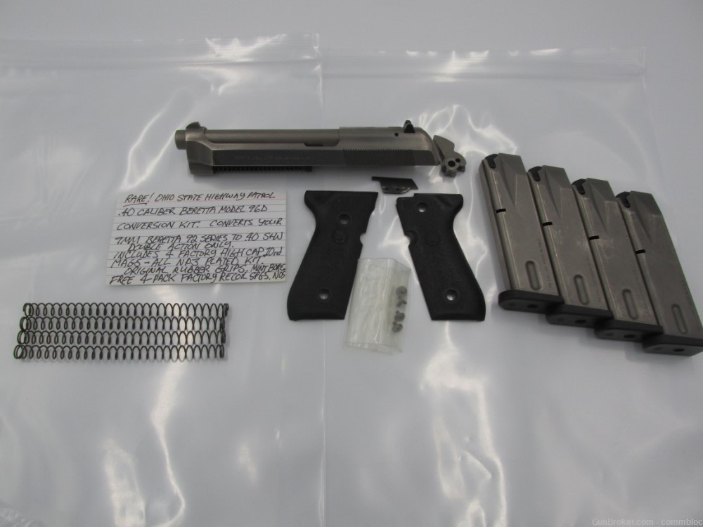oshp beretta 96d .40 caliber ohio state highway patrol parts kit lot 40s&w-img-0