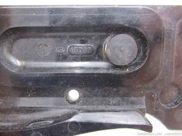swiss sig p210 military police issue early gloss black bakelite grip set-img-8