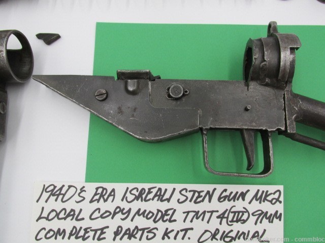 israeli made 1940's era 9mm hagana sten mk2 model tmt4 parts kit og barrel-img-2