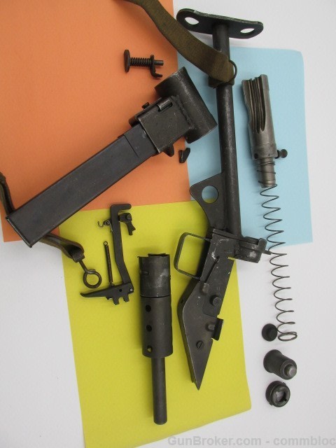 israeli made 1940's era 9mm hagana sten mk2 model tmt4 parts kit og barrel-img-21