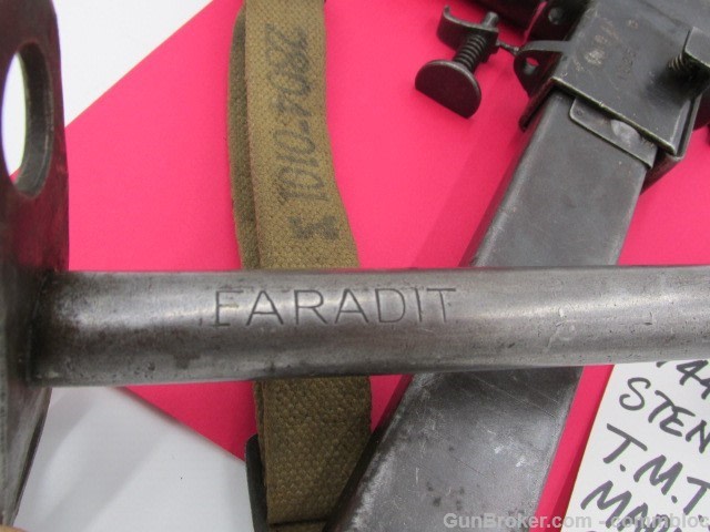 israeli made 1940's era 9mm hagana sten mk2 model tmt3 parts kit og barrel-img-12