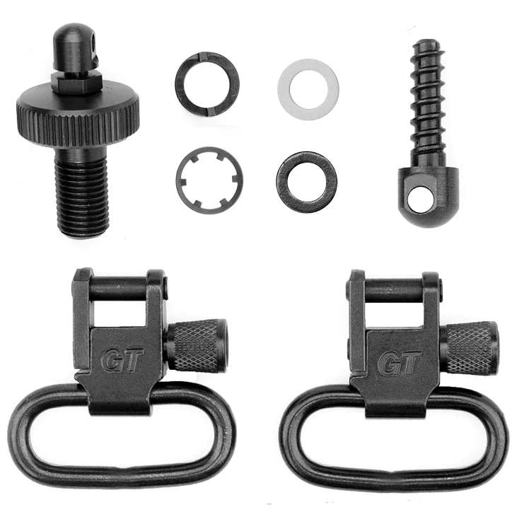 Grovtec Shotgun Locking Swivel Set for Mossberg 500 12 ga Black-img-0