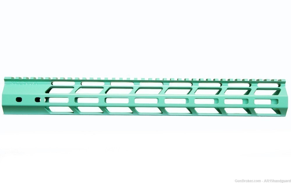 AR15 Stripped upper | Cerakote Robin Blue | 15" MLOK Handguard MADE IN USA-img-1