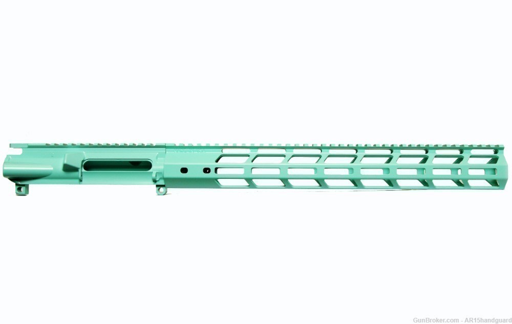AR15 Stripped upper | Cerakote Robin Blue | 15" MLOK Handguard MADE IN USA-img-0