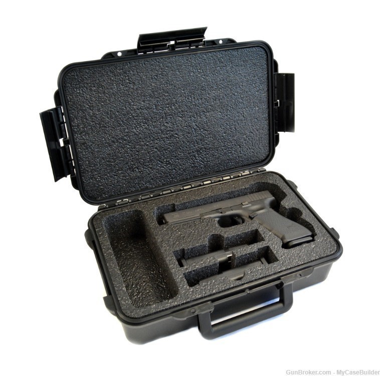 Single Pistol Double Magazine DORO Sport 400 Case w/ Black TopGuard Foam-img-0
