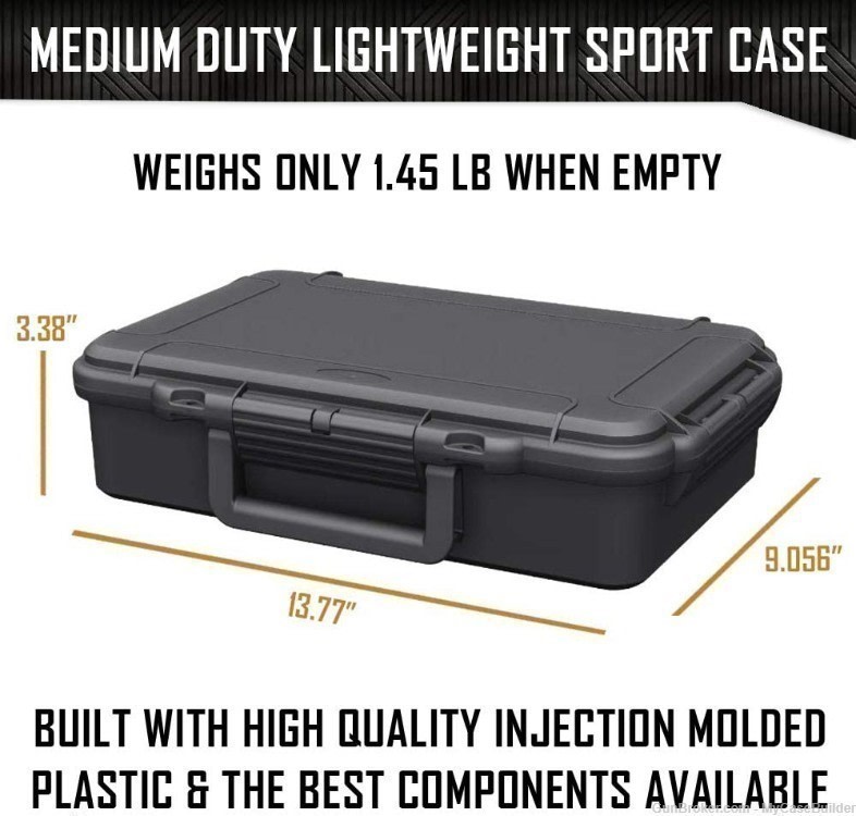 Single Pistol Double Magazine DORO Sport 400 Case w/ Black TopGuard Foam-img-4
