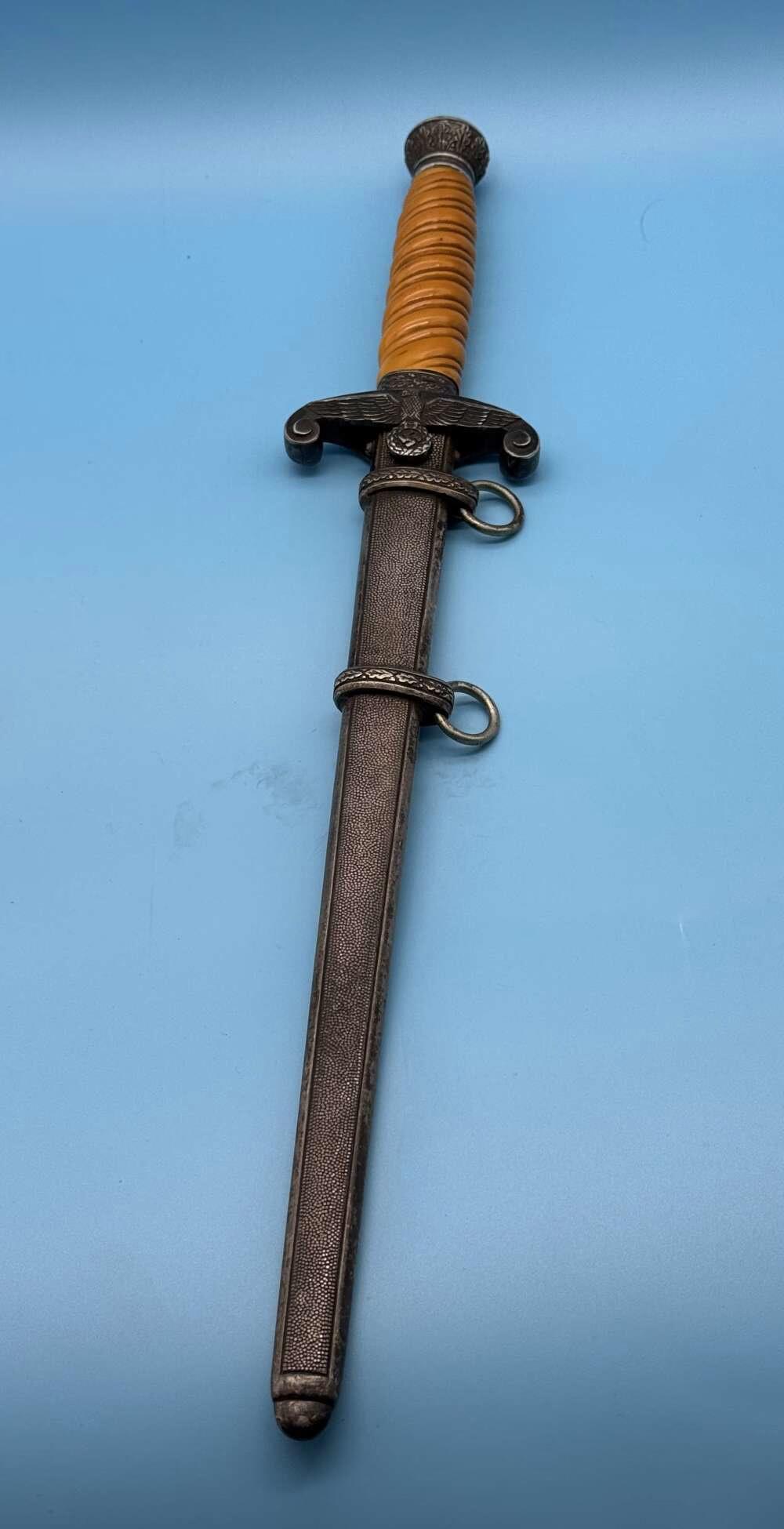 GERMAN WWII ARMY OFFICER DAGGER w/ ORIGINAL SCABBARD SIEGFRIED WAFFEN-img-8