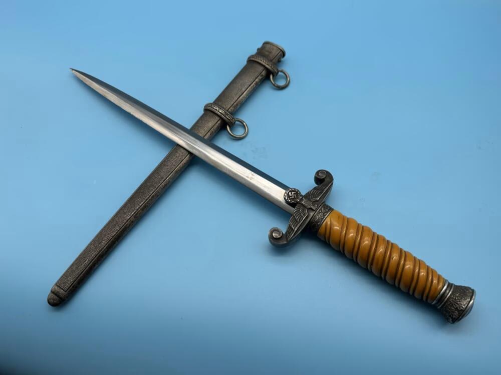 GERMAN WWII ARMY OFFICER DAGGER w/ ORIGINAL SCABBARD SIEGFRIED WAFFEN-img-2