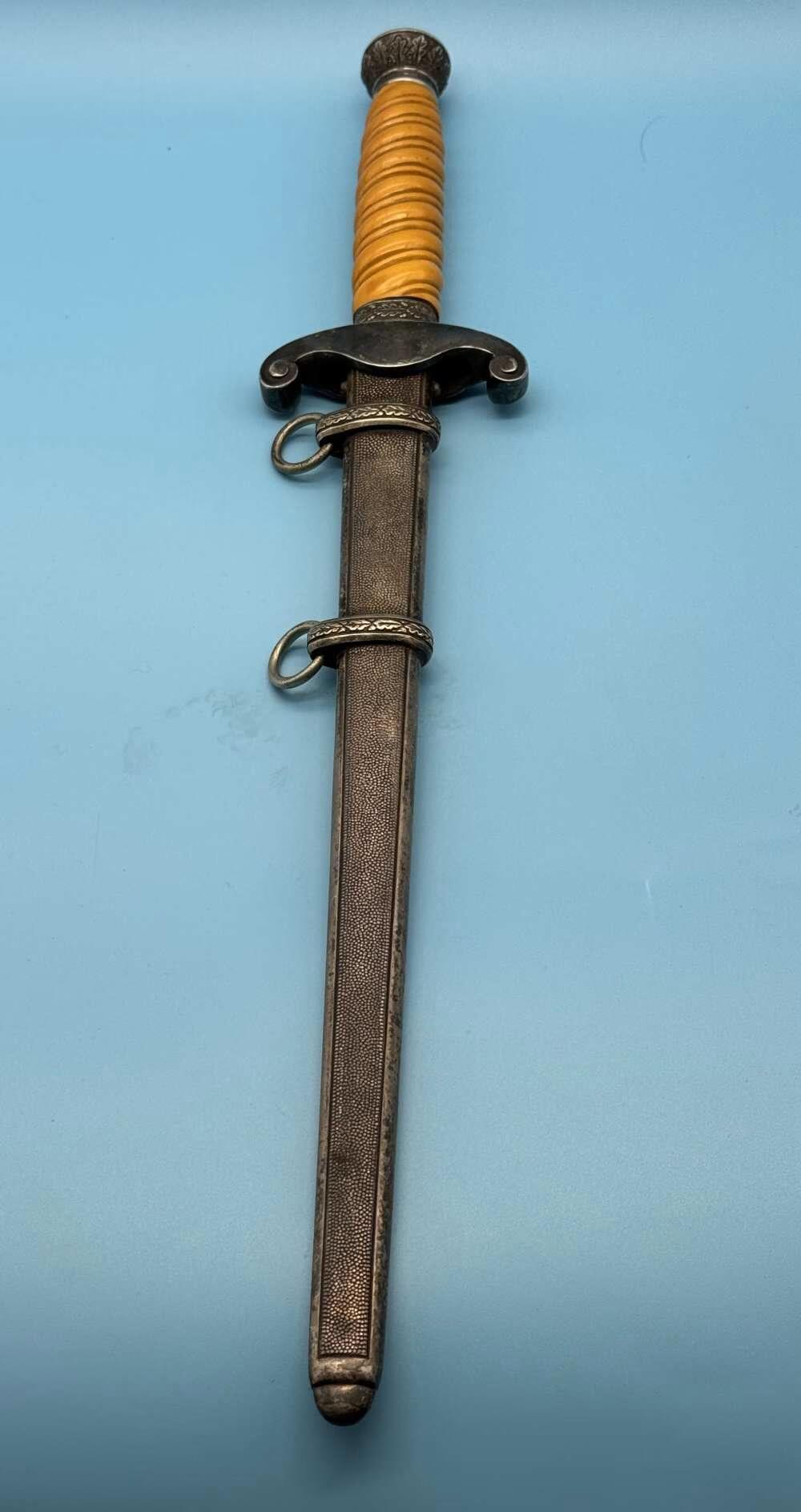 GERMAN WWII ARMY OFFICER DAGGER w/ ORIGINAL SCABBARD SIEGFRIED WAFFEN-img-9