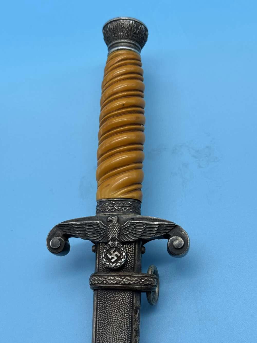 GERMAN WWII ARMY OFFICER DAGGER w/ ORIGINAL SCABBARD SIEGFRIED WAFFEN-img-11