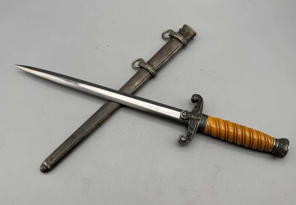 GERMAN WWII ARMY OFFICER DAGGER w/ ORIGINAL SCABBARD SIEGFRIED WAFFEN-img-1