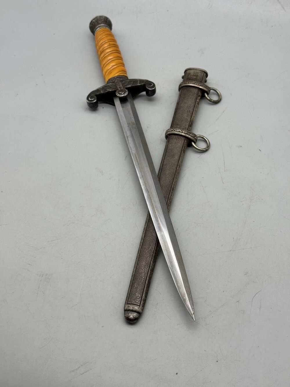 GERMAN WWII ARMY OFFICER DAGGER w/ ORIGINAL SCABBARD SIEGFRIED WAFFEN-img-10