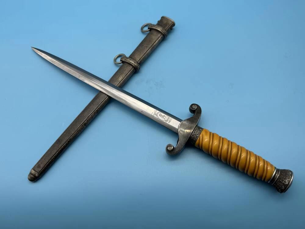 GERMAN WWII ARMY OFFICER DAGGER w/ ORIGINAL SCABBARD SIEGFRIED WAFFEN-img-4