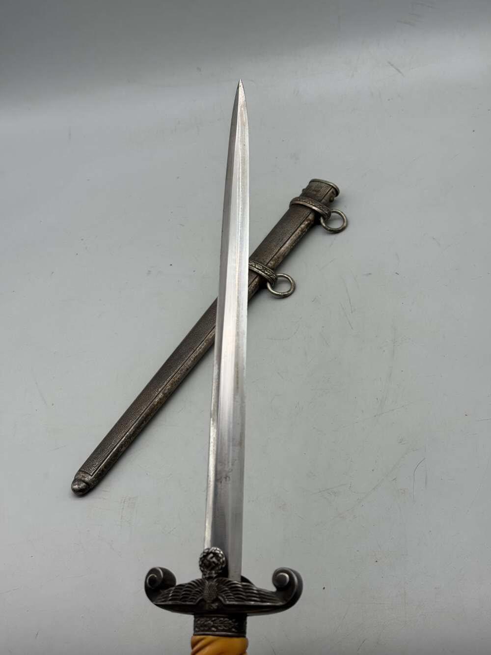 GERMAN WWII ARMY OFFICER DAGGER w/ ORIGINAL SCABBARD SIEGFRIED WAFFEN-img-18