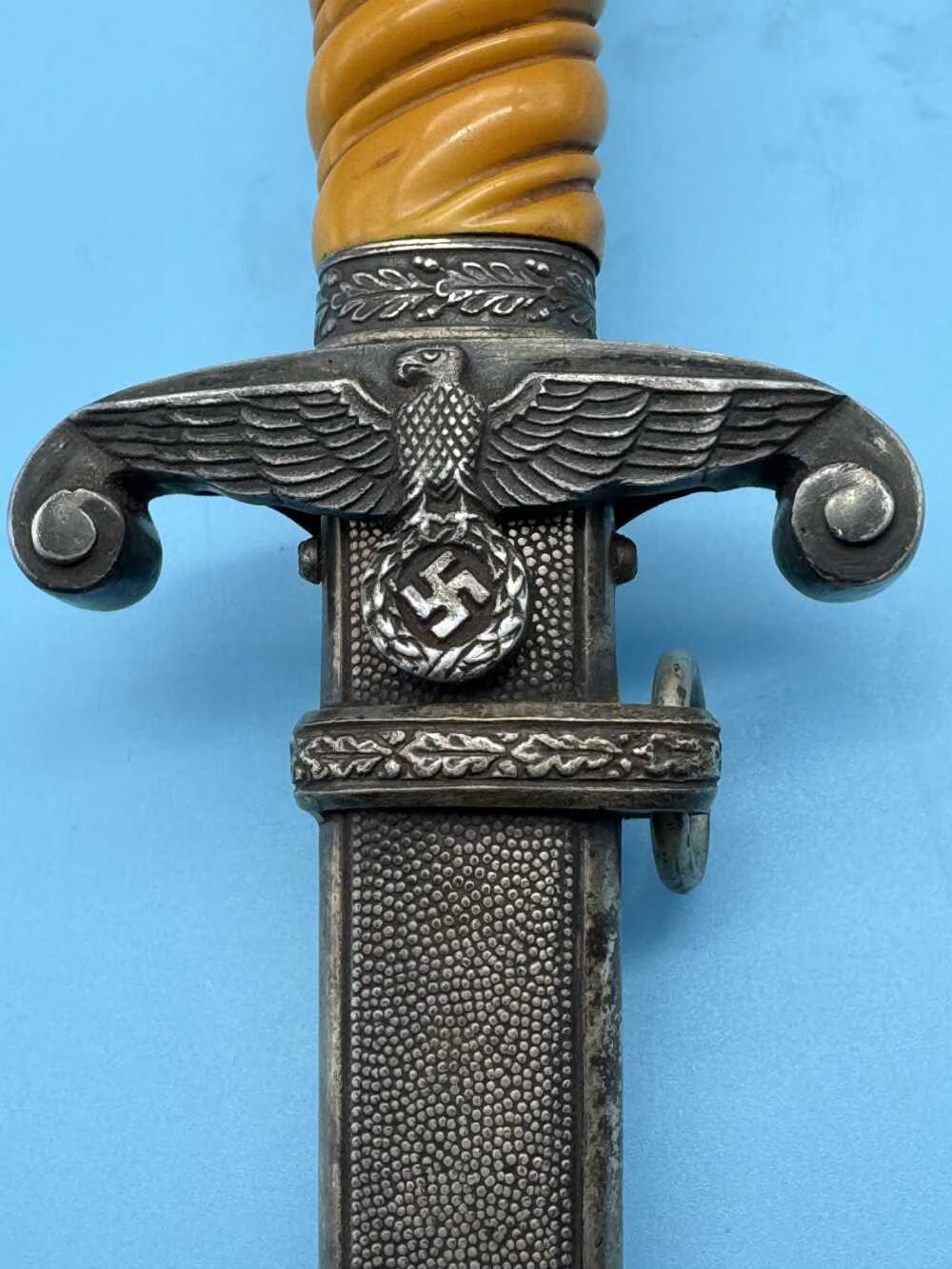 GERMAN WWII ARMY OFFICER DAGGER w/ ORIGINAL SCABBARD SIEGFRIED WAFFEN-img-13