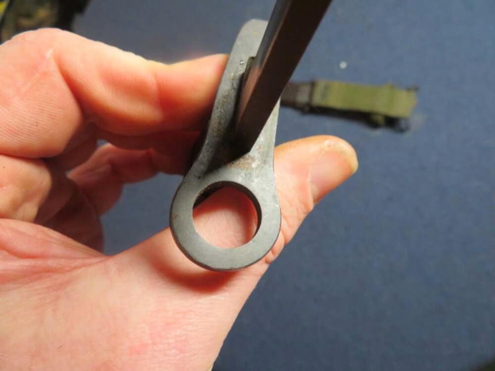 DUTCH M4 BAYONET w/ ORIGINAL SCABBARD FOR M1 CARBINE HORSTER (RARE)-img-12
