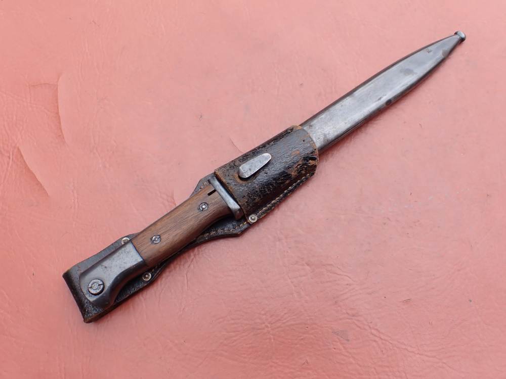 GERMAN WWII 98K BAYONET w/ SCABBARD & FROG CLEMEN & JUNG PRIVATE PURCHASE-img-4