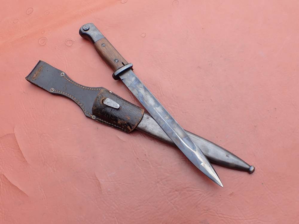 GERMAN WWII 98K BAYONET w/ SCABBARD & FROG CLEMEN & JUNG PRIVATE PURCHASE-img-72