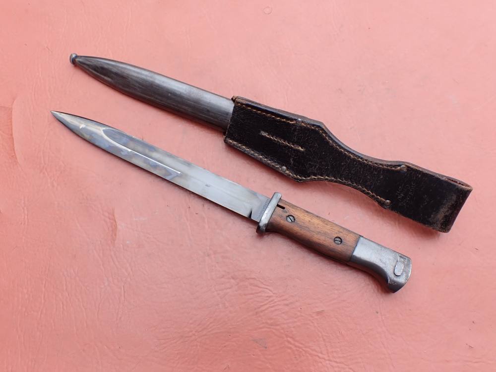 GERMAN WWII 98K BAYONET w/ SCABBARD & FROG CLEMEN & JUNG PRIVATE PURCHASE-img-5