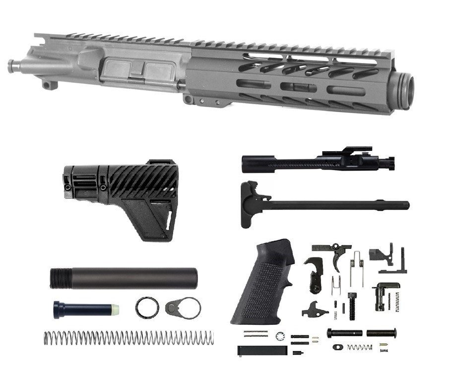 PRO2A TACTICAL 5 inch 5.56 NATO AR-15 Melonite Upper w/Can Complete Kit -img-0