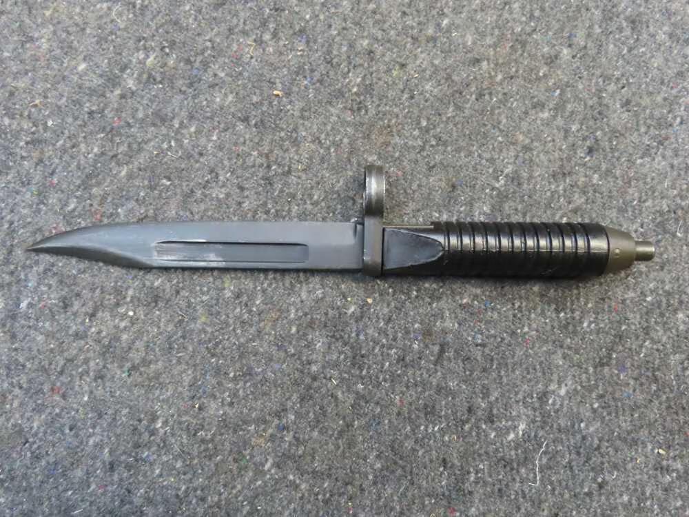PAKISTANI HK G3 RIFLE BAYONET w/ SCABBARD BOWIE BLADE POF MARKED DATED 1969-img-1