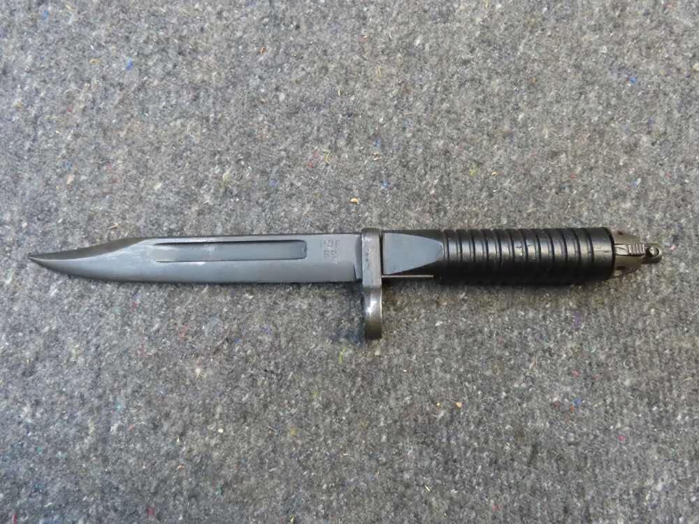 PAKISTANI HK G3 RIFLE BAYONET w/ SCABBARD BOWIE BLADE POF MARKED DATED 1969-img-3