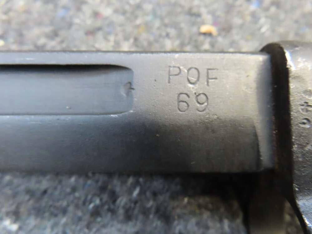 PAKISTANI HK G3 RIFLE BAYONET w/ SCABBARD BOWIE BLADE POF MARKED DATED 1969-img-6