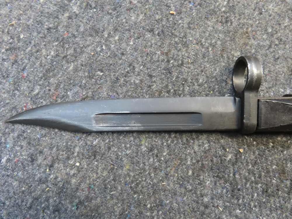 PAKISTANI HK G3 RIFLE BAYONET w/ SCABBARD BOWIE BLADE POF MARKED DATED 1969-img-5