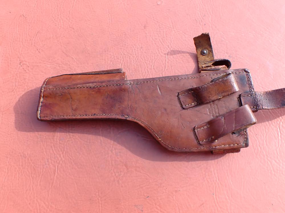 IMPERIAL WWI GERMAN MAUSER BROOMHANDLE STOCK LEATHER HOLSTER DATED 1918-img-47