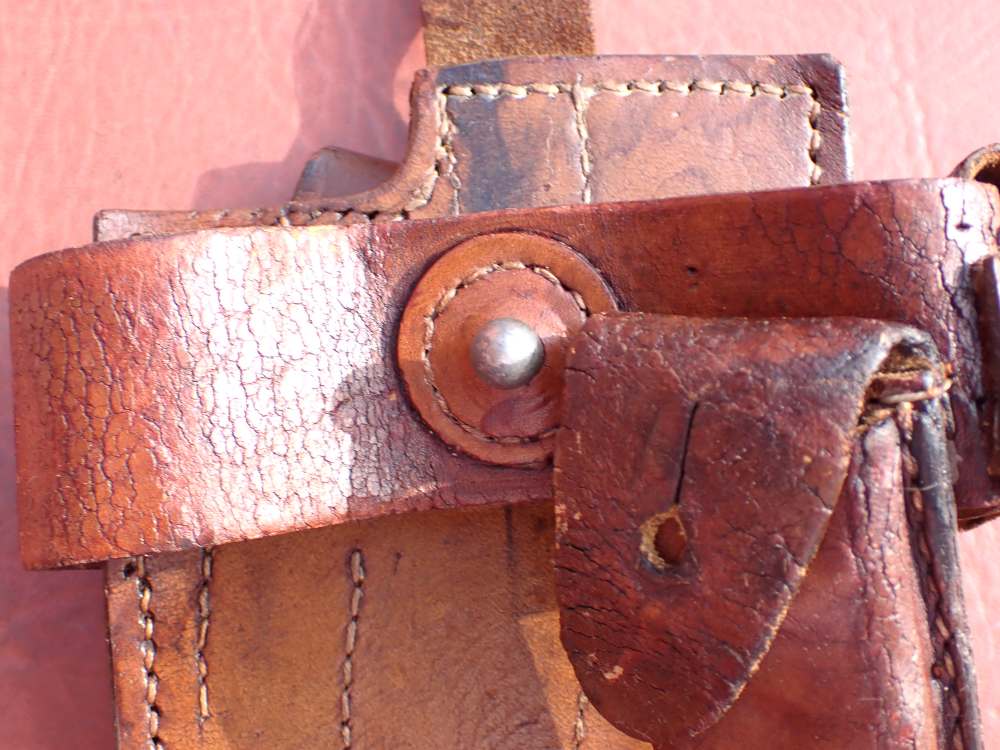 IMPERIAL WWI GERMAN MAUSER BROOMHANDLE STOCK LEATHER HOLSTER DATED 1918-img-25