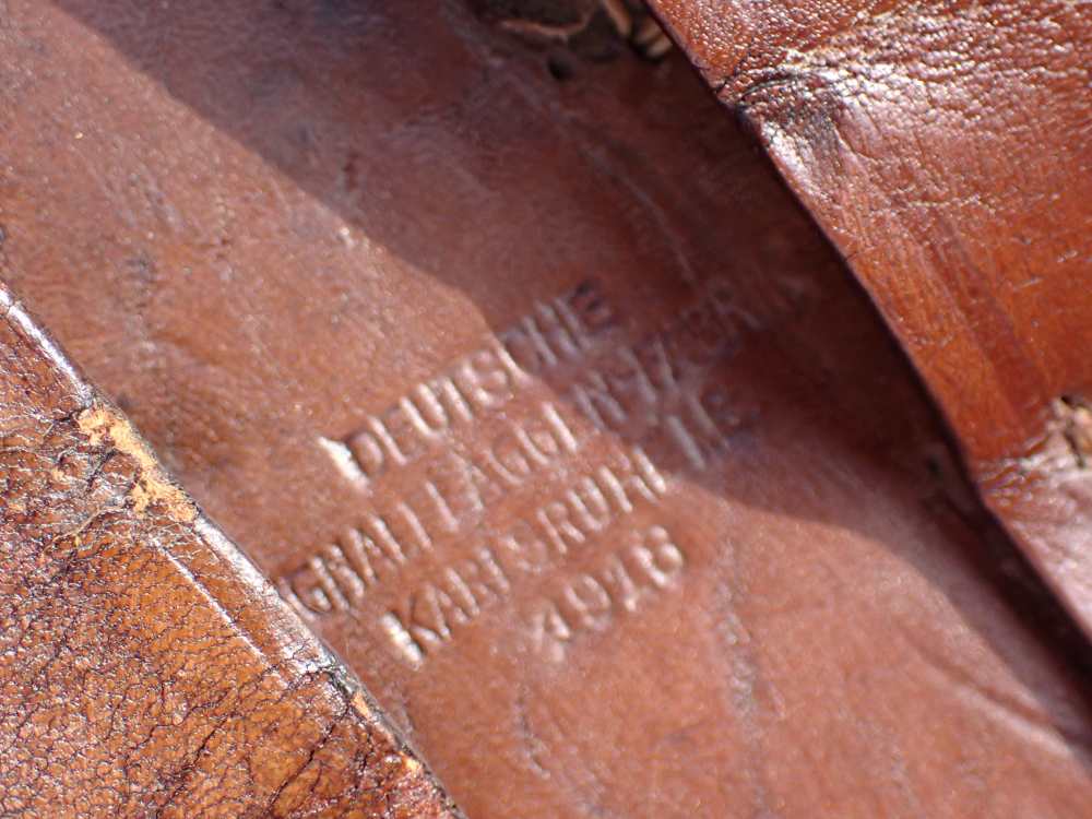 IMPERIAL WWI GERMAN MAUSER BROOMHANDLE STOCK LEATHER HOLSTER DATED 1918-img-21