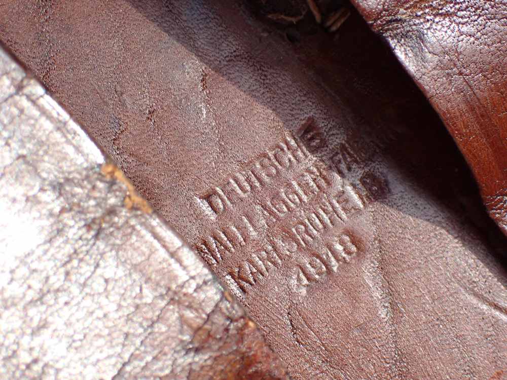 IMPERIAL WWI GERMAN MAUSER BROOMHANDLE STOCK LEATHER HOLSTER DATED 1918-img-20