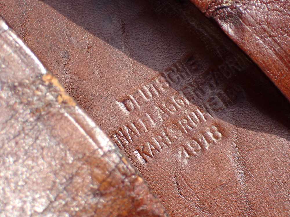 IMPERIAL WWI GERMAN MAUSER BROOMHANDLE STOCK LEATHER HOLSTER DATED 1918-img-17