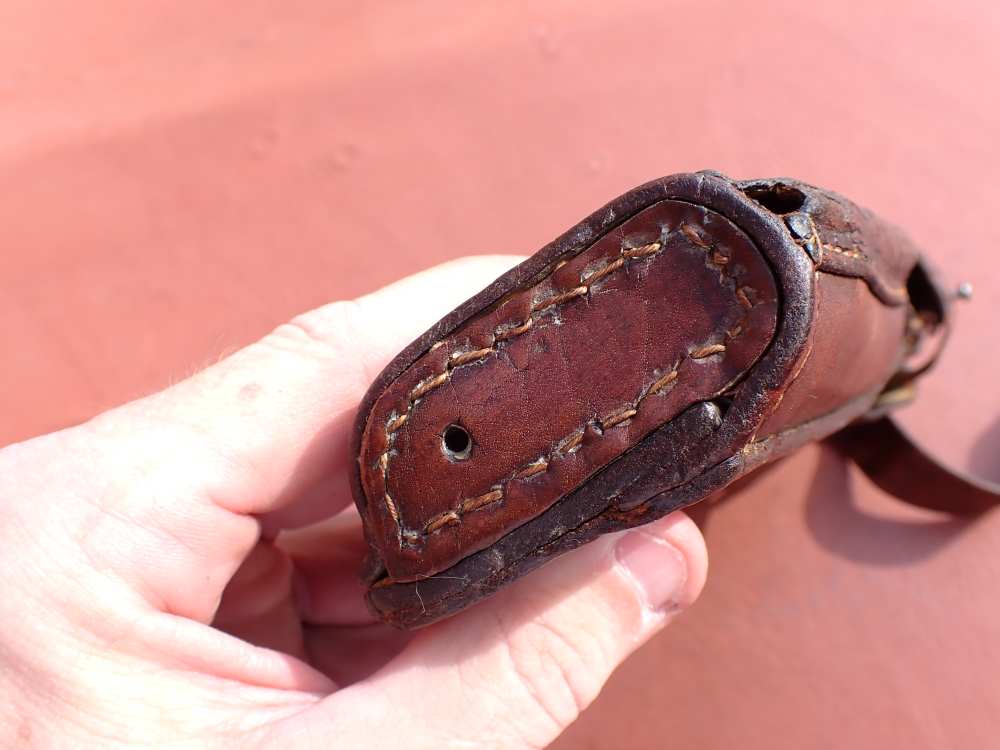 IMPERIAL WWI GERMAN MAUSER BROOMHANDLE STOCK LEATHER HOLSTER DATED 1918-img-11